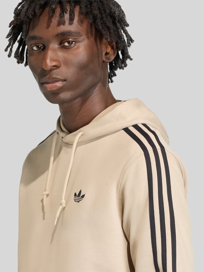 adidas Originals Bluza z kapturem z detalem z logo Beżowy 3