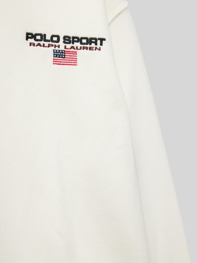 Polo Sport Sweatshirt mit Label-Stitching Ecru 2