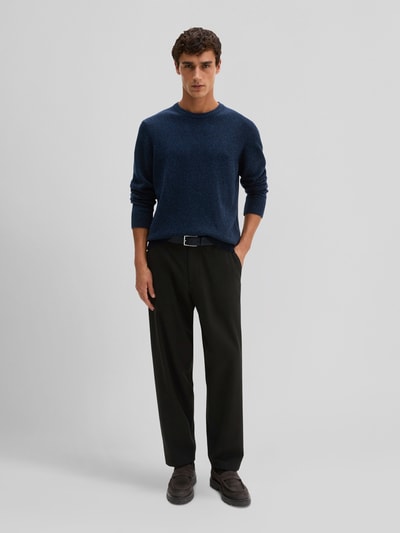 Marc O'Polo Pullover mit Tweedstruktur Dunkelblau 1