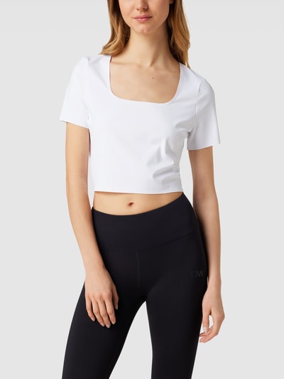 ICANIWILL Cropped T-Shirt mit Label-Print Weiss 4