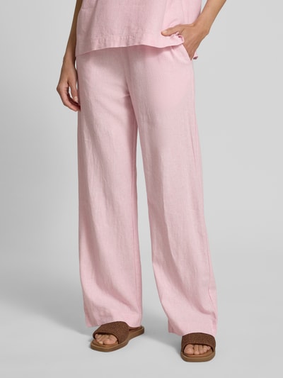 FREE/QUENT Wide Leg Leinenhose mit elastischem Bund Modell 'Lava' Pink 4