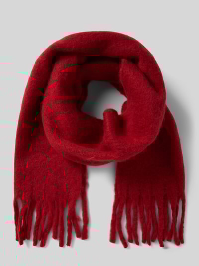 monari Szal ze sznurkowymi wykończeniami model ‘Flausch’ Czerwony 1