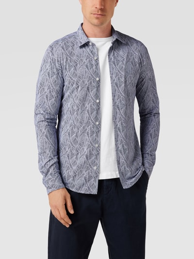 BOSS Slim Fit Freizeithemd Modell 'Ronni' Marineblau 4