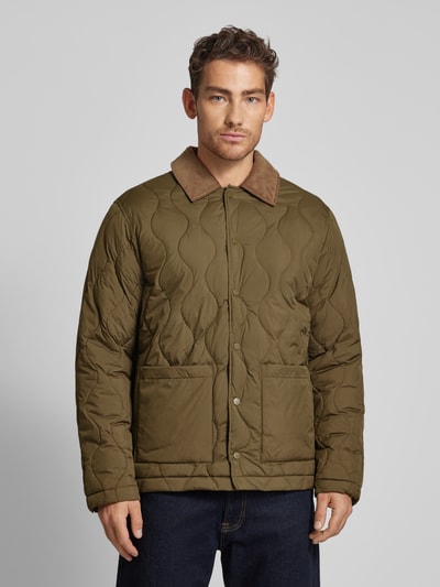 Jack & Jones Premium Steppjacke mit Druckknopfleiste Modell  'LUCA' Oliv 4