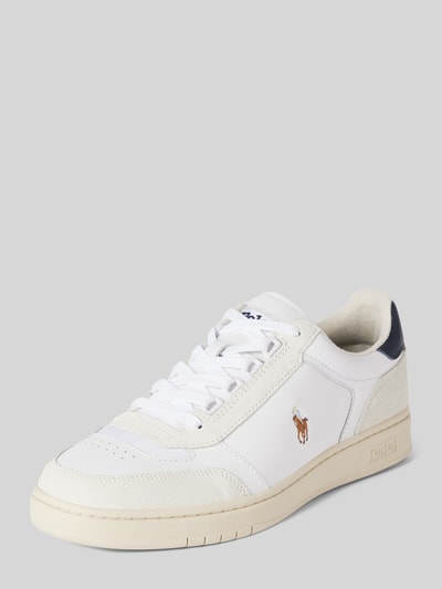 Polo Ralph Lauren Sneakersy z mieszanki skóry Biały 1