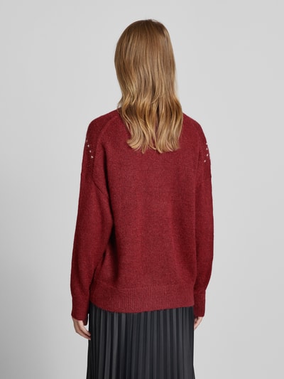 s.Oliver RED LABEL Sweter rozpinany z prążkowanymi ściągaczami Czerwony 5