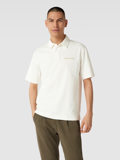 Marc O'Polo Poloshirt met labelstitching Offwhite - 4