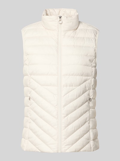 s.Oliver RED LABEL Slim fit bodywarmer met opstaande kraag Offwhite - 2