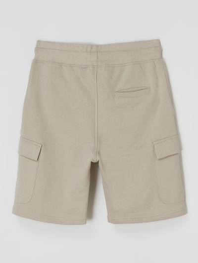 Marc O'Polo Sweatshorts met cargozakken Taupe - 4