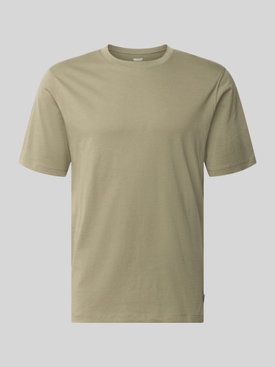 Produktfoto, T-Shirt mit Rundhalsausschnitt Modell 'ORGANIC' von JACK & JONES, gerade Form, beige Farbe, reine Baumwolle, glatte Textur