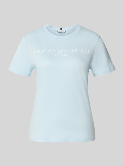 Tommy Hilfiger Regular Fit T-Shirt aus reiner Baumwolle Hellblau 2