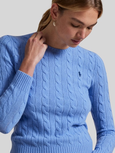 Polo Ralph Lauren Regular Fit Pullover aus Woll-Kaschmir-Mix 'JULIANNA' Bleu 3