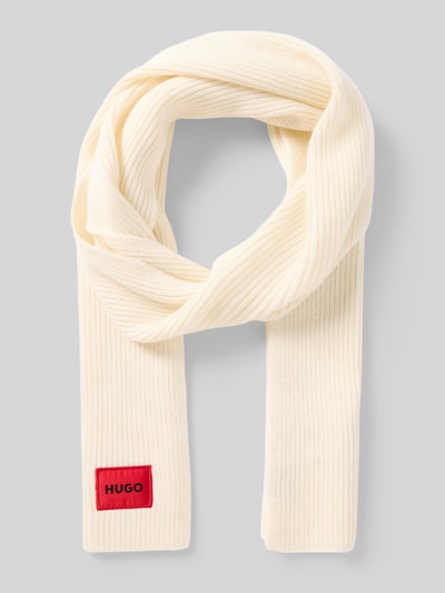 HUGO Sjaal van scheerwolmix, model 'SAFFA' Offwhite - 1