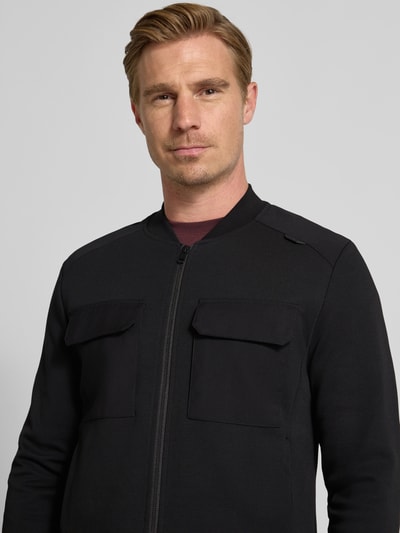 Antony Morato Slim fit sweatjack met viscose, model 'Neuter' Zwart - 3