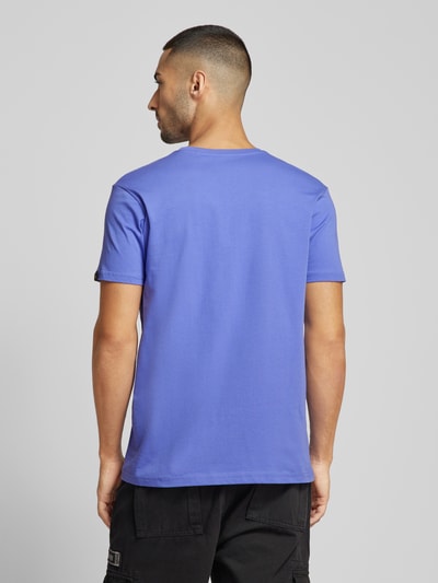 Alpha Industries T-Shirt mit Label-Print Modell 'BASIC' Violett 5