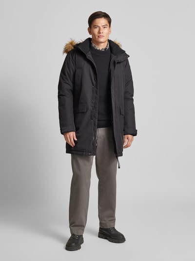 Icepeak Parka met imitatiebont, model 'ALAMOS' Zwart - 1