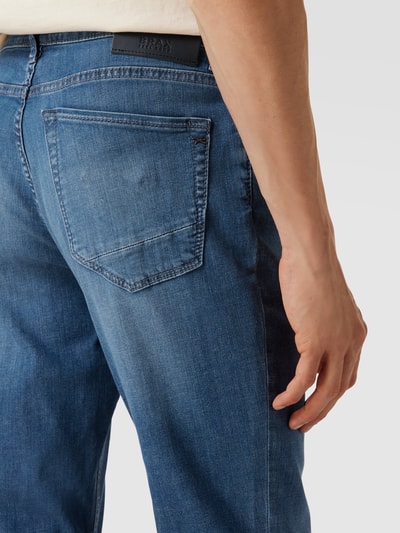 Brax Jeans met labelpatch, model 'Chuck' Blauw - 3