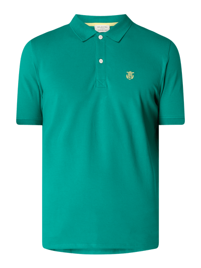 SELECTED HOMME Poloshirt van biologisch katoen, model 'Haro' Oceaanblauw - 2