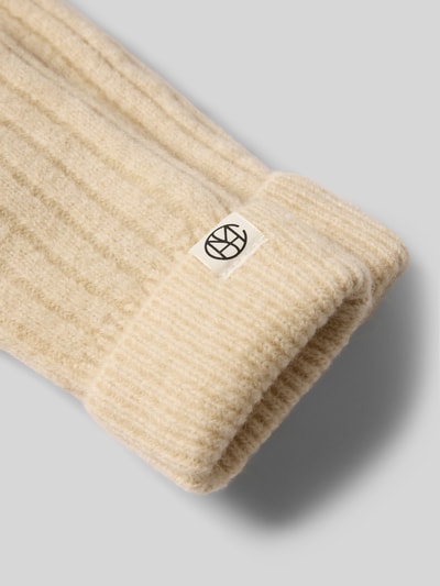 MSCH Copenhagen Fäustlinge mit Alpaka-Anteil Modell 'Hope Icon' Offwhite Melange 2