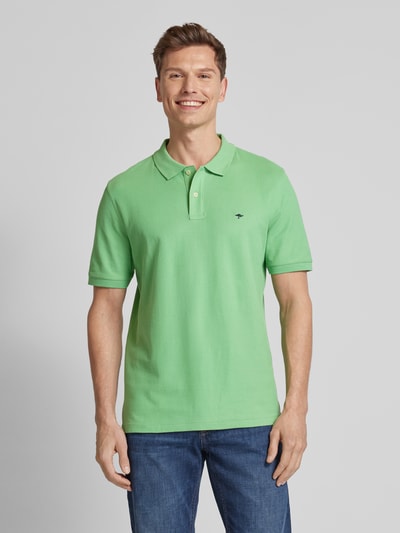 Fynch-Hatton Regular fit poloshirt met logostitching Lichtgroen - 4