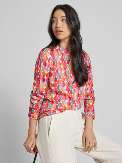 Emily Van den Bergh Blouse met all-over motief Felroze - 3