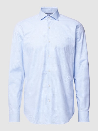 BOSS Regular Fit Business-Hemd mit feinem Allover-Muster Modell 'Joe' Bleu 2