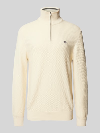 Gant Pullover mit Label-Stitching Offwhite 2