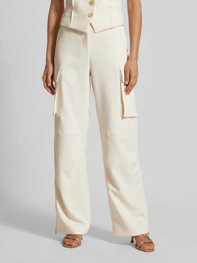 Patrizia Pepe Regular Fit Cargohose mit Gürtelschlaufen Offwhite 4