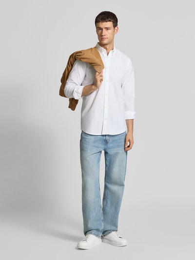 Scotch & Soda Regular Fit Freizeithemd mit Knopfleiste Weiss 1