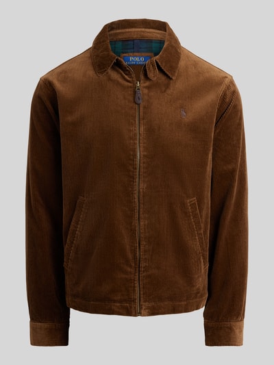 Produktfoto, brauner sztruks, feine Struktur, Kragen und Reißverschluss, Regular Fit Blouson aus Baumwoll-Cord von Polo Ralph Lauren