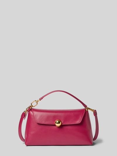 Productfoto, Shoulder Bag aus echt leer Model 'SFERA' van FURLA in roze tinten met goudkleurige details, dames schoudertas met hoofvak met overslag en magneetsluiting, verstelbare schouderband, afneembare draagriem en vakken voor pasjes, breedte 24 cm, lengte 14 cm, diepte 9 cm, bandlengte 88 cm