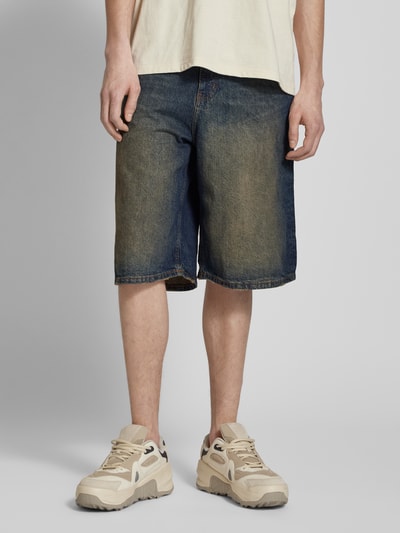 REVIEW Baggy Fit Jeansshorts im 5-Pocket-Design Dunkelblau 4