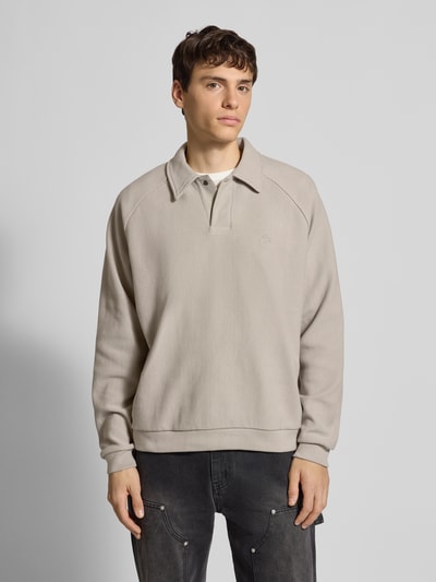 REVIEW Sweatshirt met polokraag Lichtgrijs - 4