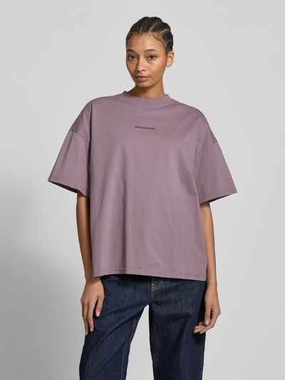 Pegador Oversized T-shirt met labelprint Oudroze - 4