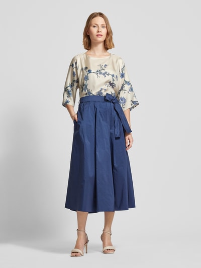 Weekend Max Mara Seidenbluse mit 3/4-Arm Modell 'FILIPPO' Marine 1