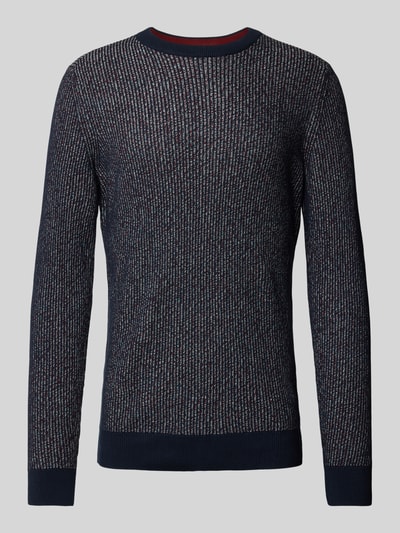 Tom Tailor Regular Fit Strickpullover aus atmungsaktiver und weicher Baumwolle Dunkelblau 2