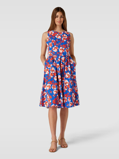 ROBE LÉGÈRE Midi-jurk met all-over bloemenmotief Koningsblauw - 4