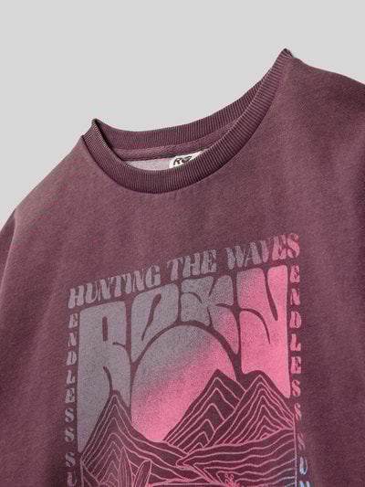 Roxy Sweatshirt mit Label-Print Pflaume 2