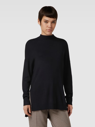 comma Oversized gebreide pullover met zijsplit Zwart - 4