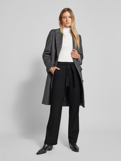 Christian Berg Woman Selection Flared stoffen broek met strikceintuur Zwart - 1