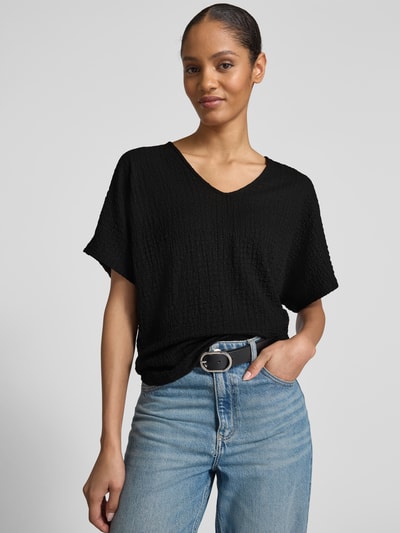 B.Young T-shirt z dekoltem w serek model ‘UMMI’ Czarny 3