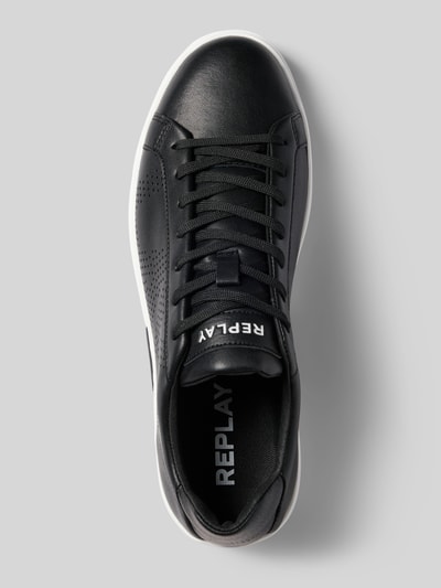 Replay Leren sneakers met label in reliëf, model 'POLYS STUDIO' Zwart - 3