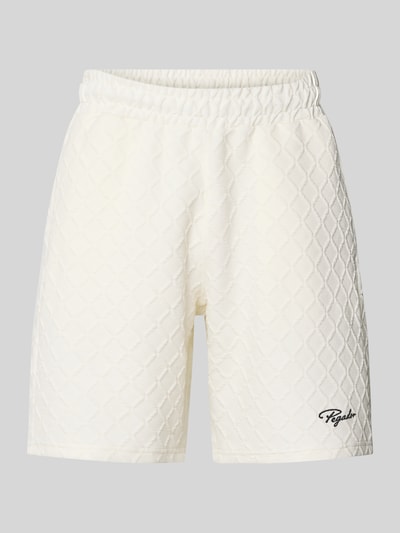 Pegador Relaxed fit korte broek met structuurmotief, model 'Jovren' Offwhite - 2