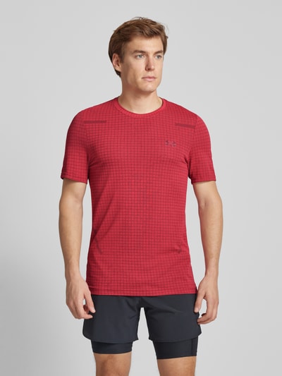 Under Armour T-Shirt mit Label-Print Modell 'Seamless' Hellrot 4