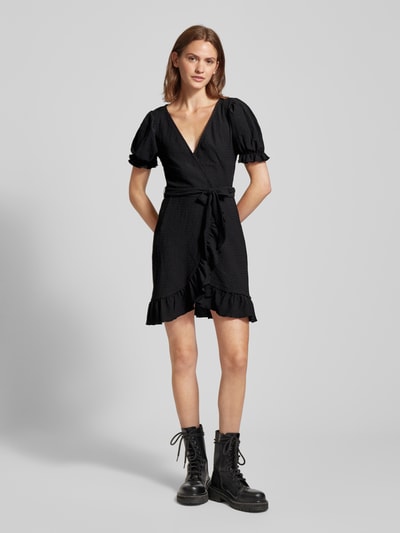 Gina Tricot Mini-jurk in wikkellook Zwart - 1