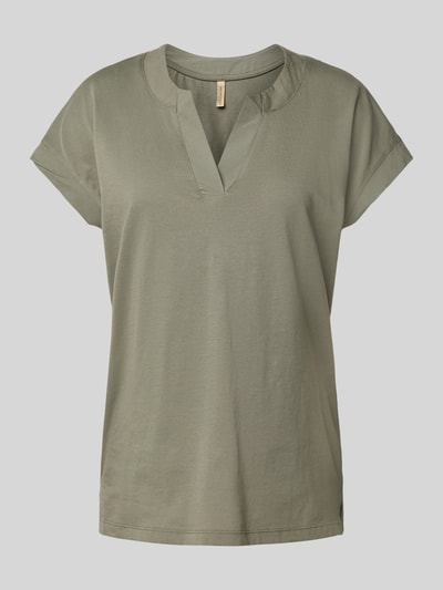 Soyaconcept T-Shirt mit V-Ausschnitt Modell 'DERBY' Khaki 2