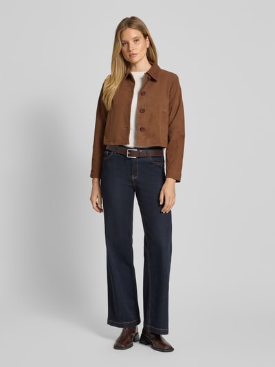 My Essential Wardrobe Regular fit jack van echt chevreau-suède, model 'Petra' Cognac - 1