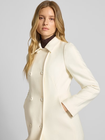 BOSS Płaszcz o kroju regular fit z mieszanki wełny model ‘CONIZA’ Złamany biały 3