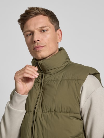 Tom Tailor Denim Regular Fit Outdoorwesten mit Stehkragen Oliv 3
