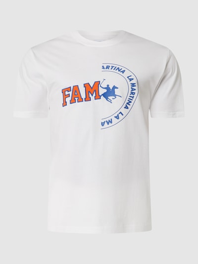 La Martina La Martina x Family First Milano T-Shirt mit Stickerei  Offwhite 2